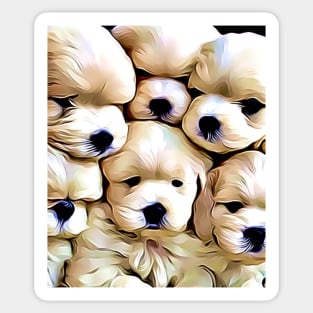 Shichon Puppies Toon Art - Shichon Mom Gift Sticker